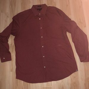Red Checkered Banana Republic Button Down